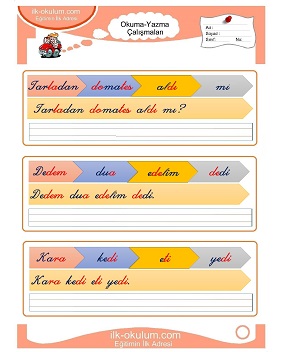 Çocuklar İçin d sesi Çalışma Sayfaları 